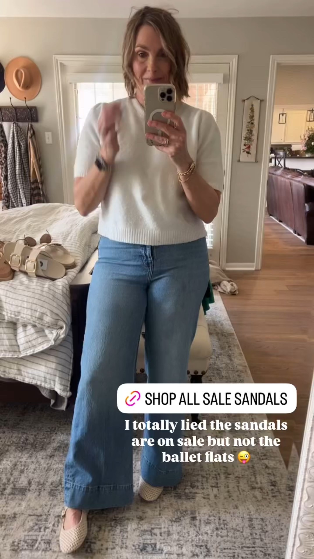 I totally lied the sandals are on sale but not the ballet flats 😜