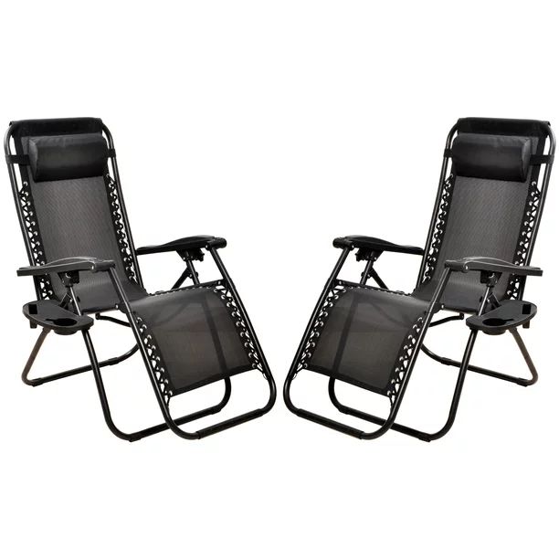 Everyday Essentials Adjustable Zero Gravity Lounge Chair Recliners for Patio - Walmart.com | Walmart (US)