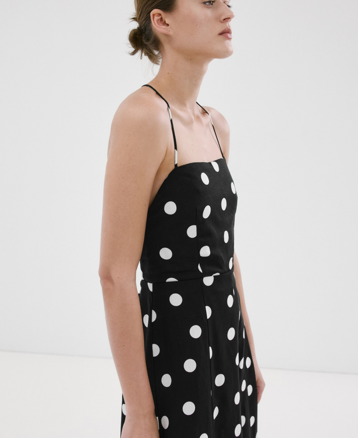 Mango Women's Lyocell Polka Dot Dress - Black | Macy's