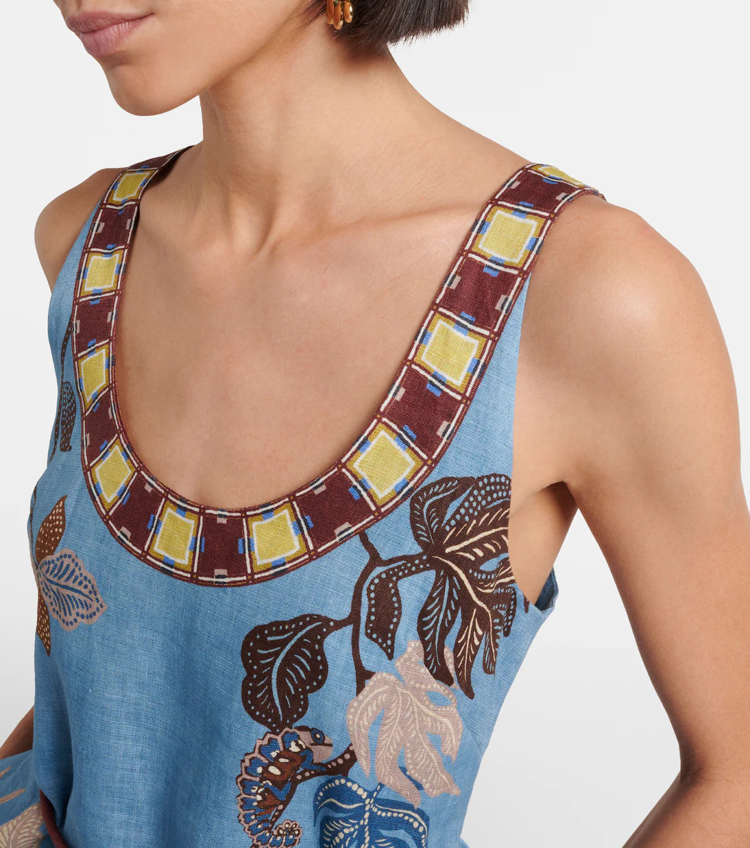 Georgie printed linen midi dress | Mytheresa (US/CA)