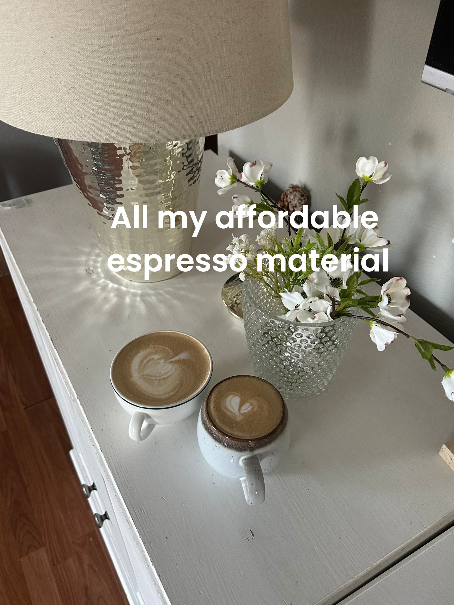 All of my espresso material and all affordable 