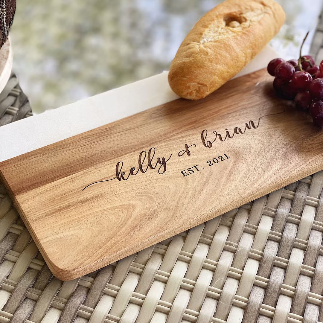 Personalized Marble Wood Cutting Board, Cheese Board, Charcuterie Board, Anniversary Gift, Weddin... | Etsy (US)