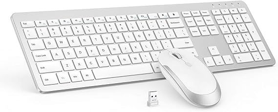 Wireless Keyboard and Mouse Combo - Full Size Slim Thin Wireless Keyboard Mouse with Numeric Keyp... | Amazon (US)