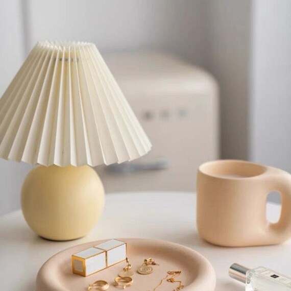 Colorful Pleated Table Lamp  in 16 Variations - Etsy | Etsy (US)