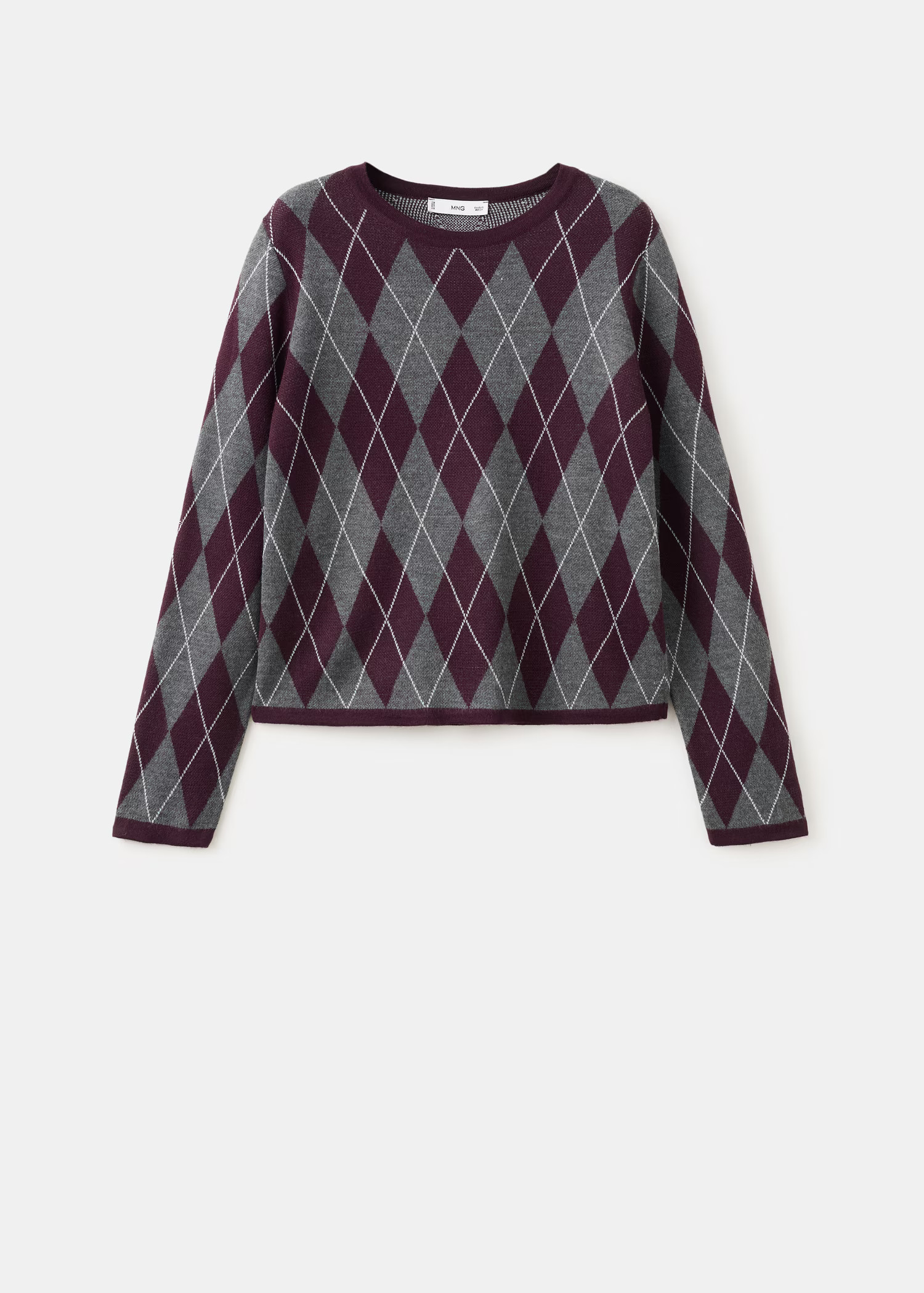 Argyle knit sweater | MANGO (UK)