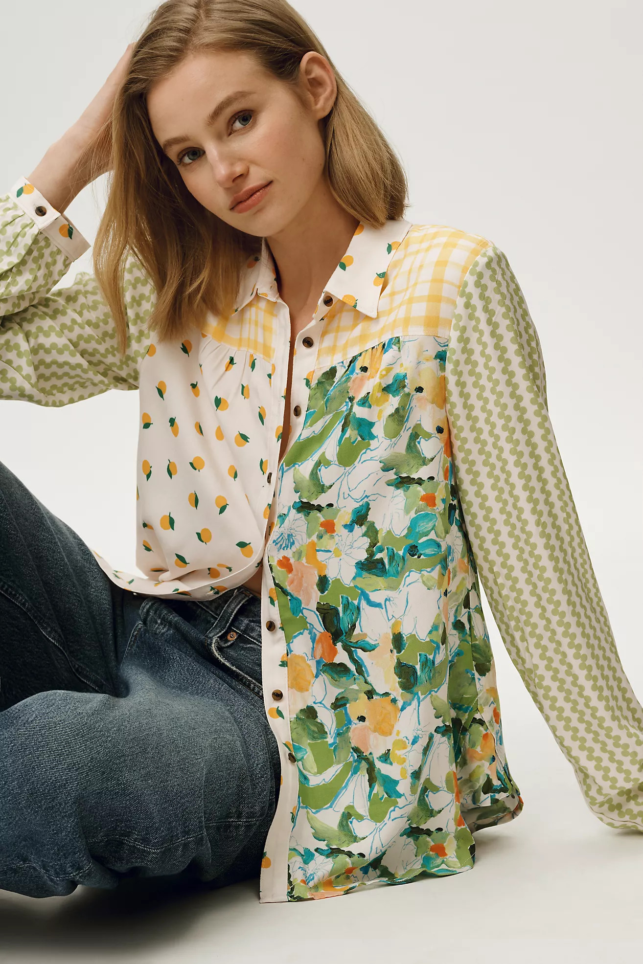 The Paz Buttondown Shirt by Maeve | Anthropologie (US)