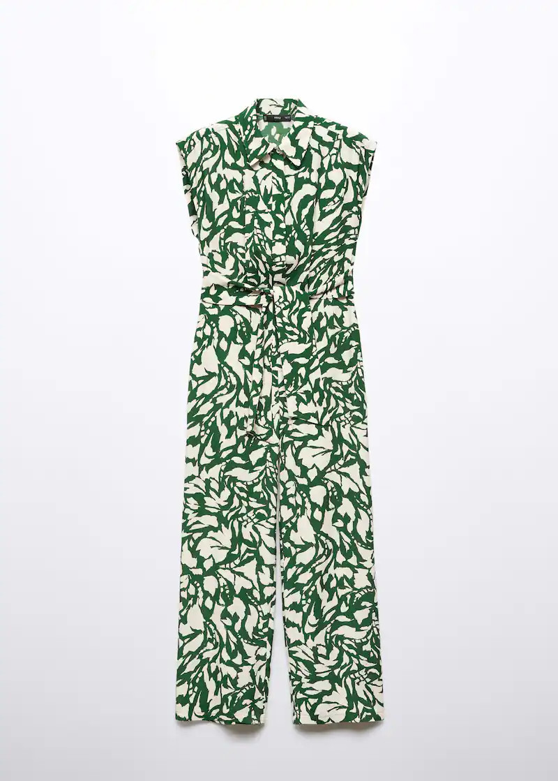 Printed bow jumpsuit | MANGO (US)