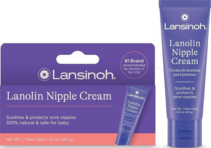 Lansinoh Lanolin Nipple Cream, 1.41 Ounces | Safe for Breastfeeding Baby, 100% Natural Nipple But... | Amazon (US)