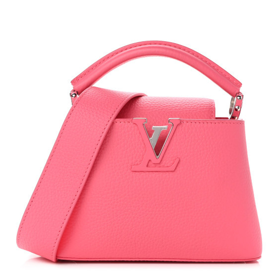 LOUIS VUITTON Taurillon Capucines Mini Fluo Pink | FASHIONPHILE (US)