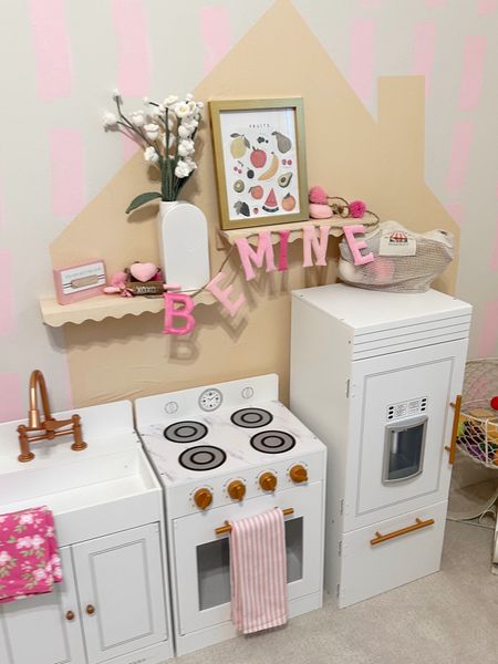 Love Londyns little play kitchen! Got some stuff from Hobby Lobby to decorate for Valentine’s Day 💕

Playroom, playroom decor, play kitchen, play kitchen decor, toddler play room, girl
Play room, baby girl play room, toddler toys 

#LTKkids #LTKhome #LTKfindsunder50