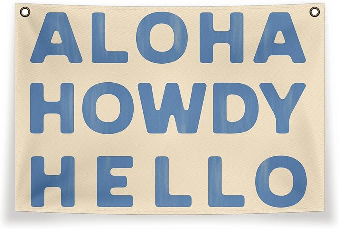 Coastal Cowgirl Canvas Banner,Aloha Howdy Hello Canvas Banner,Western Canvas Banner Decor For Gir... | Amazon (US)