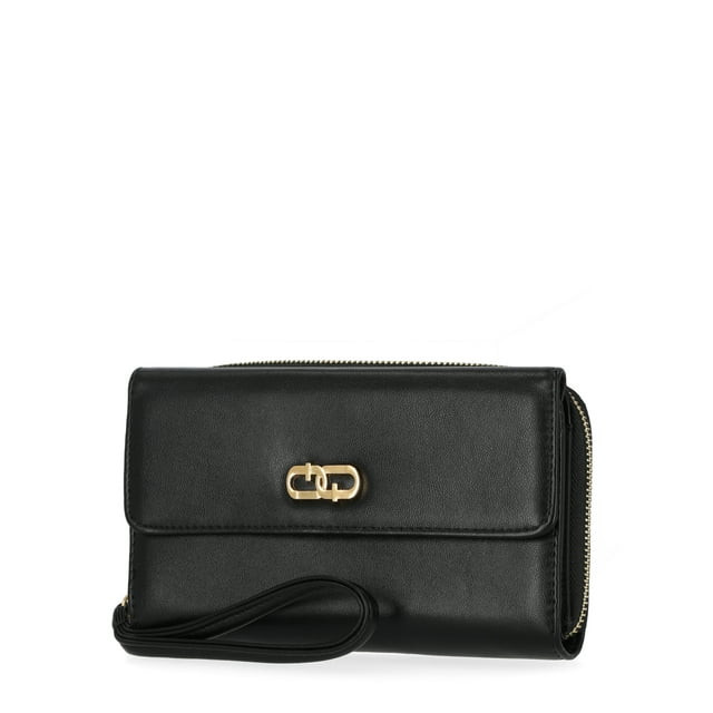 Time and Tru Women's Ainsley Bulk Clutch, Solid Black | Walmart (US)