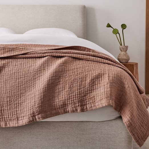 European Flax Linen Blanket | West Elm (US)