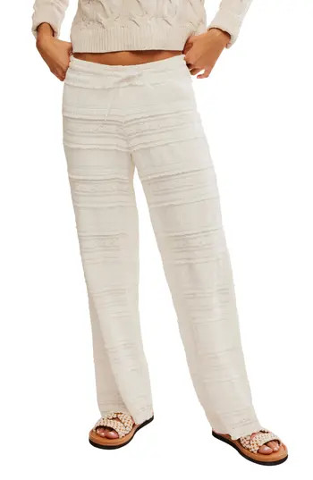 Free People Aiden Drawstring Lace Pants in White at Nordstrom Rack, Size X-Large | Nordstrom Rack