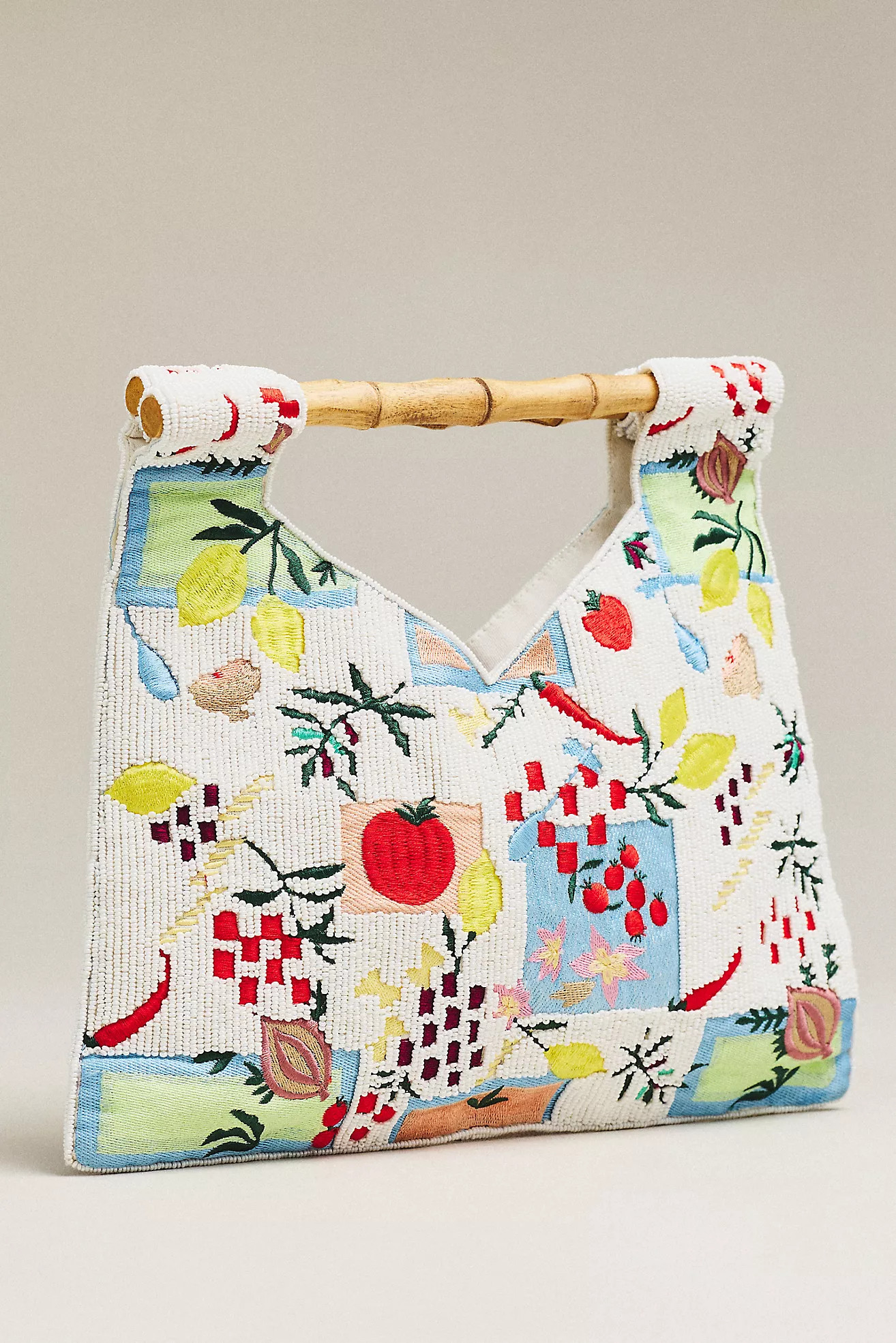 Maeve Beaded Bamboo Hand Bag | Anthropologie (US)