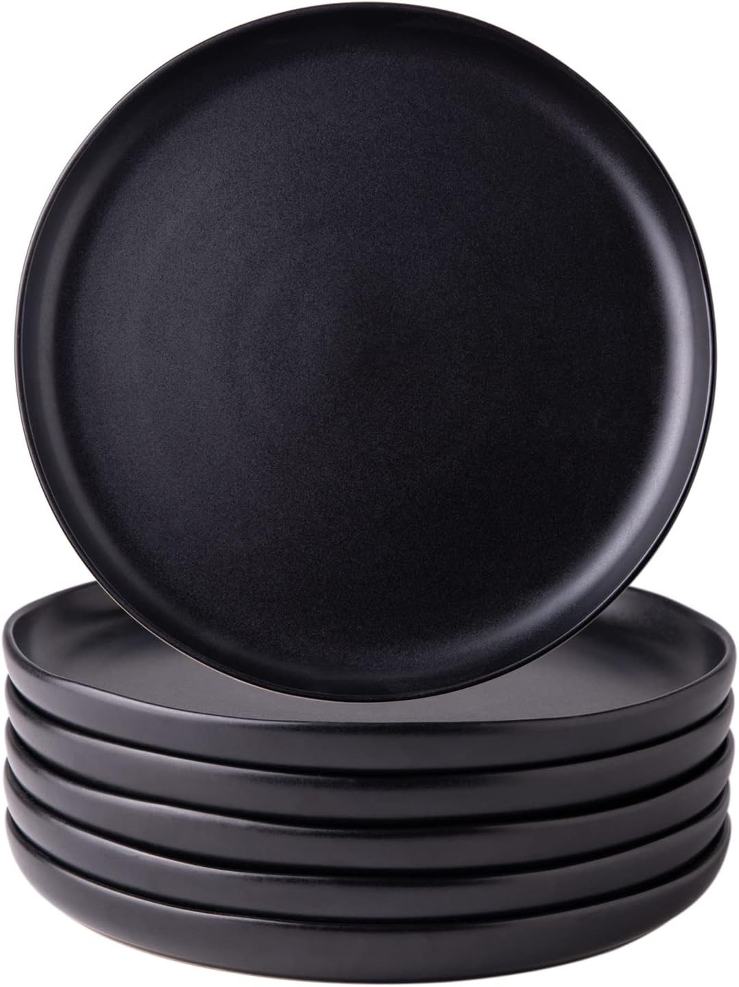 AmorArc Ceramic Dinner Plates Set of 6, Wavy Rim 10.5 Inch Stoneware Dish Set, Large Dinnerware P... | Amazon (US)