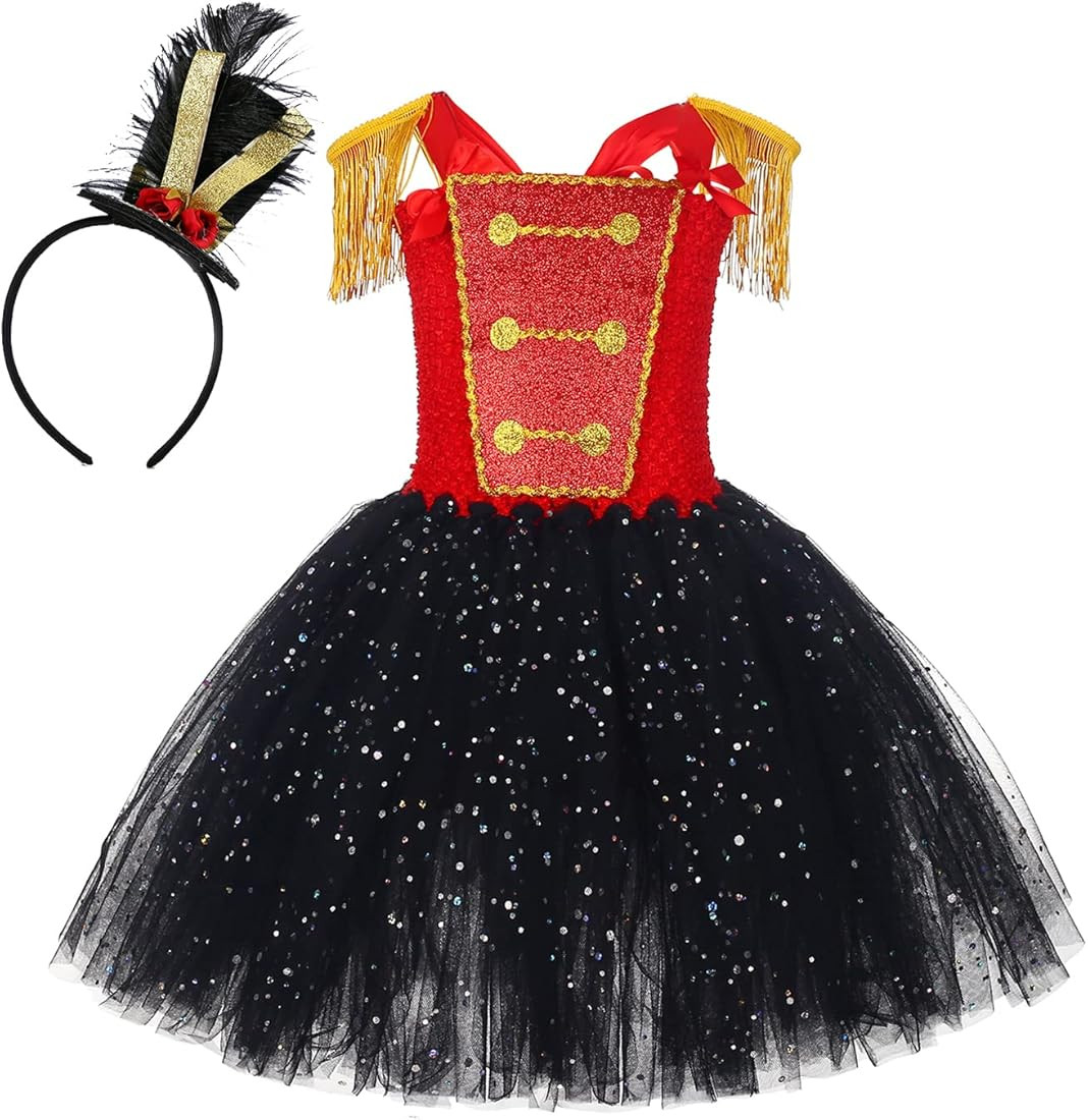 Tutu Dreams Circus Costume for Girls 1-10Y with Circus Headband Chrsitmas Gifts Birthday Party | Amazon (US)