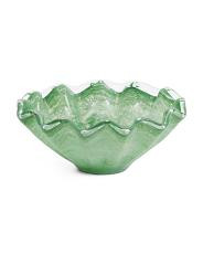Made In Italy 11.5x5.5 Handmade Glass Alabaster Centerpiece Bowl | TJ Maxx