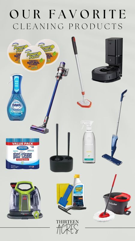 Favorite cleaning supply roundup! 🧹

Vacuum, iRobot, scrub, sponge, cleaner, glass cleaner, mop, broom, stovetop cleaner, plunger, bona mop.

#LTKhome