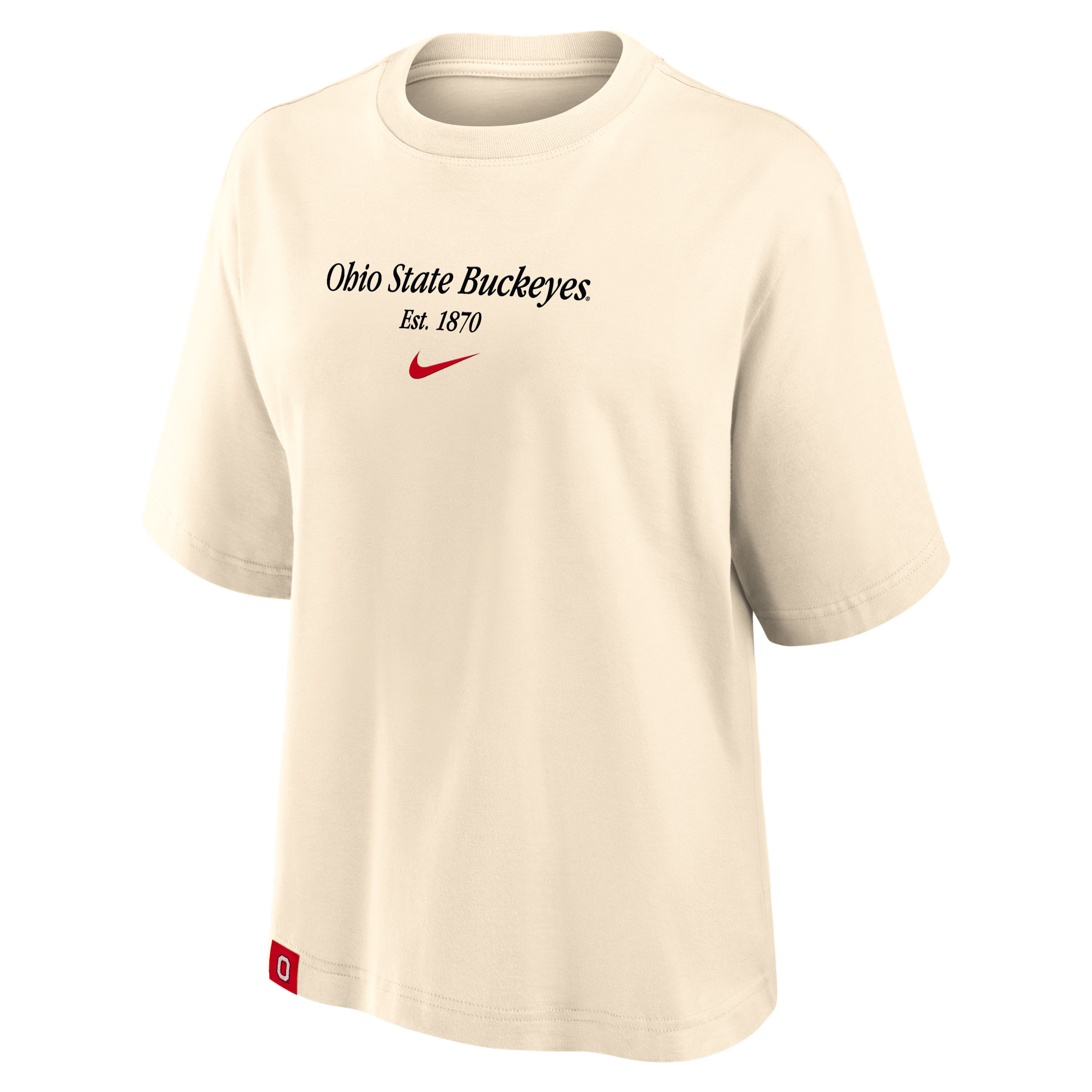 Ohio State Established Tag Boxy Nike Women's College T-Shirt in Brown | 01CM15AOH-87M | Nike (US)