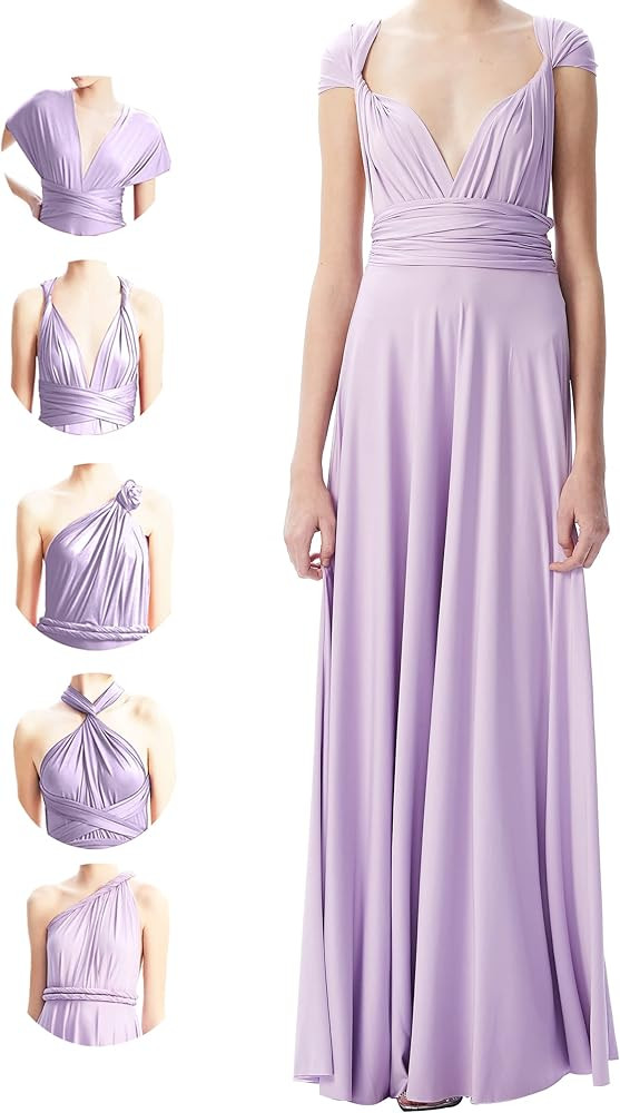 Infinity Dresses for Bridesmaids,Wedding Guest Dresses for Women,Plus Size Wrap Dress Long Maxi C... | Amazon (US)