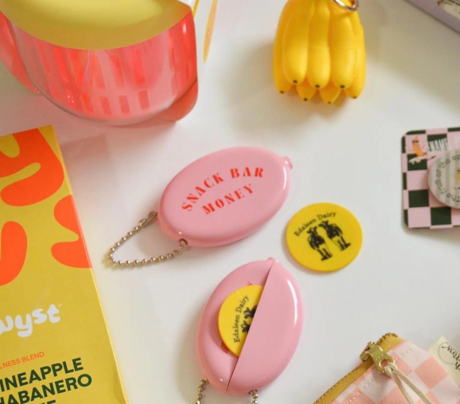 Snack Bar Money Retro Vintage Rubber Coin Pouch Keychain | Etsy (US)