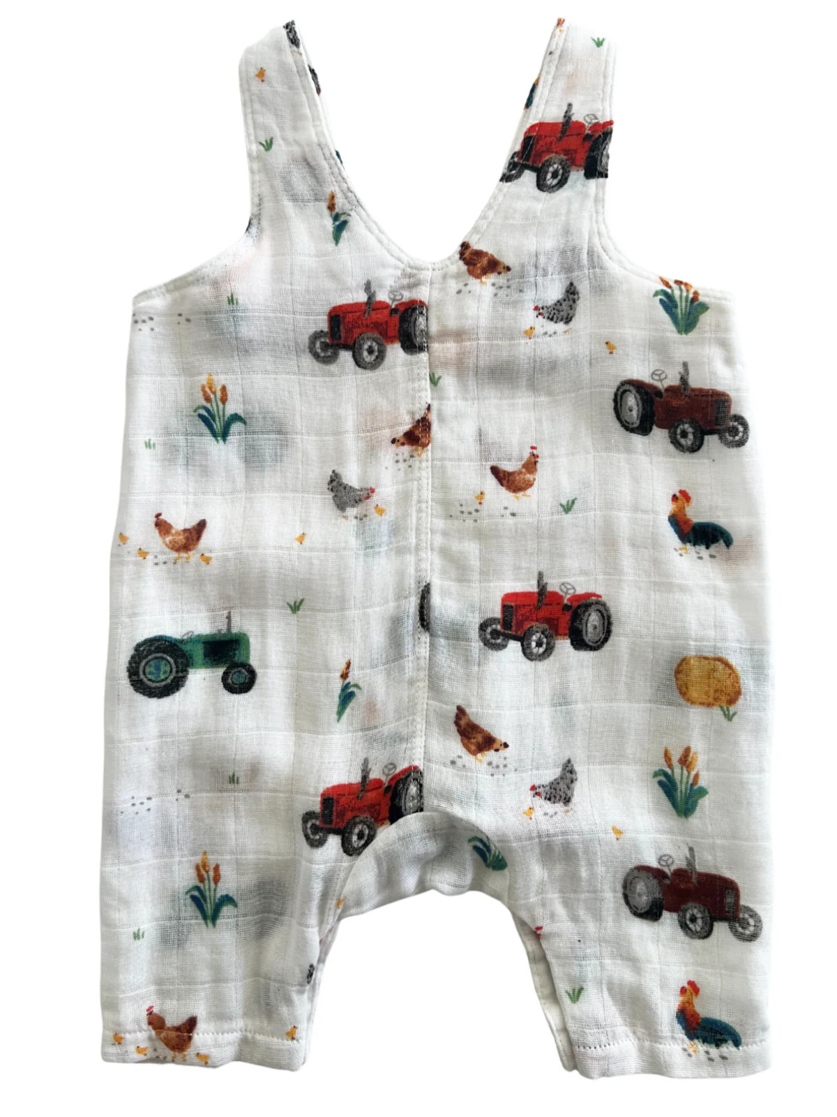 Muslin Overall, Tractors | SpearmintLOVE