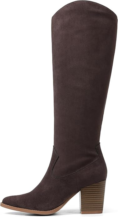 MeiLuSi Womens Knee High Boots Pointed Toe Suede Boots Chunky Heel Faux Slouchy Shoes Tall Fall 2... | Amazon (US)