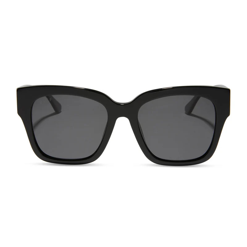 COLOR: black dark smoke polarized sunglasses | DIFF Eyewear