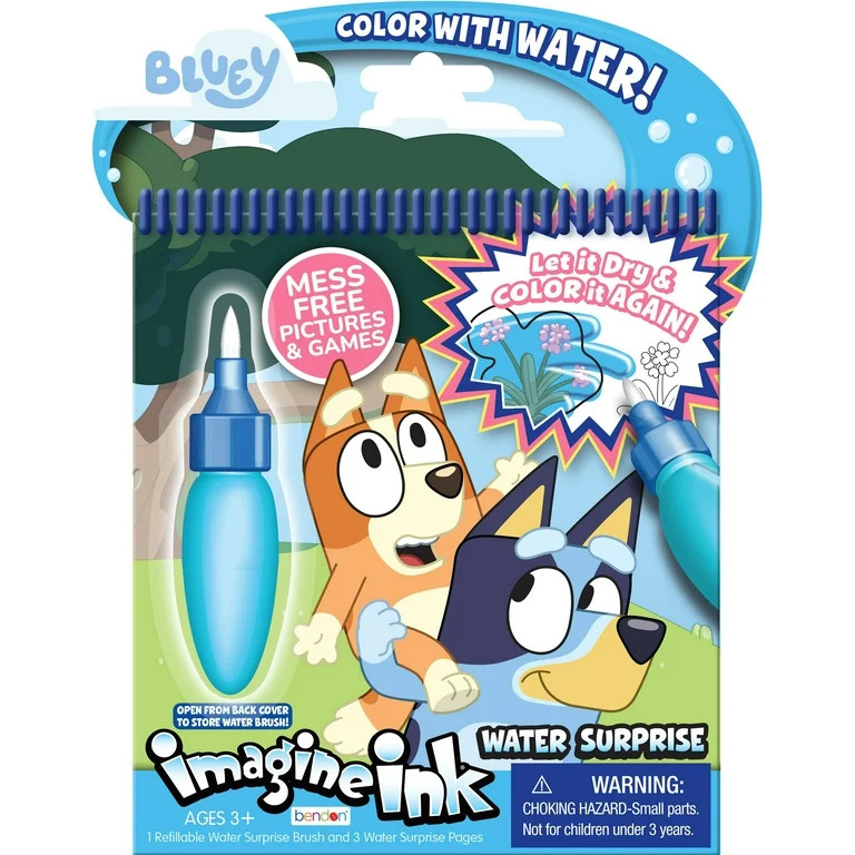 Bluey 3-Page Water Surprise Boards, Imagine Ink, Paperback, by Bendon | Walmart (US)