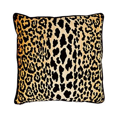 Serengeti Pillow with Feather Down Insert & Black Velvet Trim | Ballard Designs, Inc.