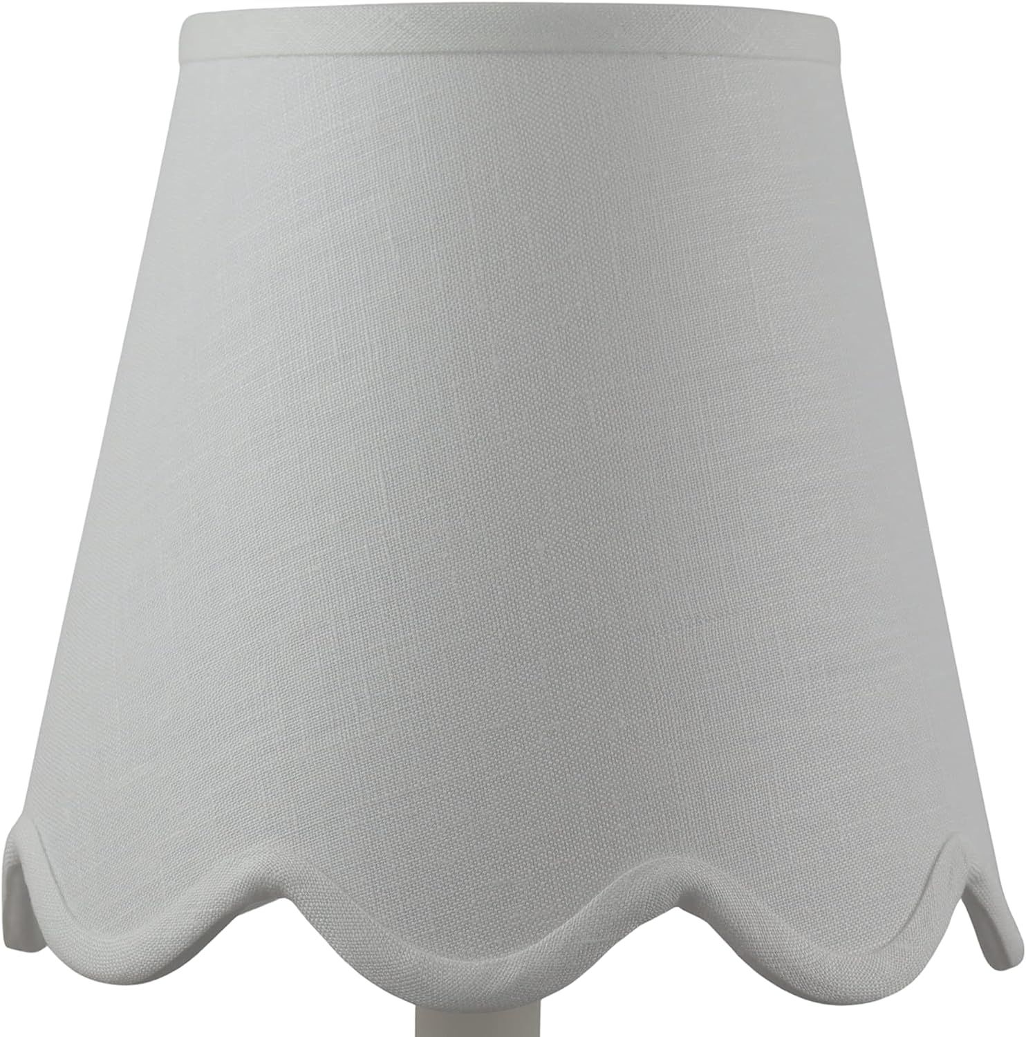 Upgradelights 8 Inch Linen Scallop Bottom Empire Lamp Shade (White) | Amazon (US)