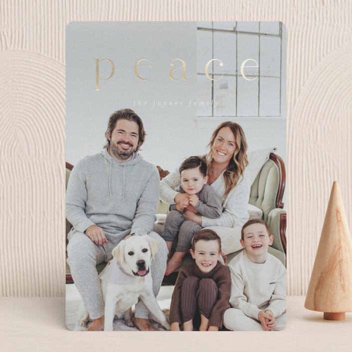 "Minimalist Foil" - Customizable Foil-pressed Holiday Cards in White by Joanna Griffin. | Minted