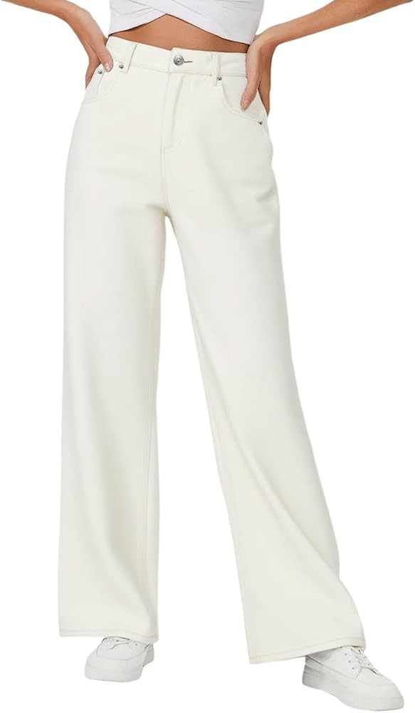 Genleck Baggy Jeans for Woman High Waisted Loose Wide Leg Jean Womens Boyfriend Y2K Pants Trendy | Amazon (US)