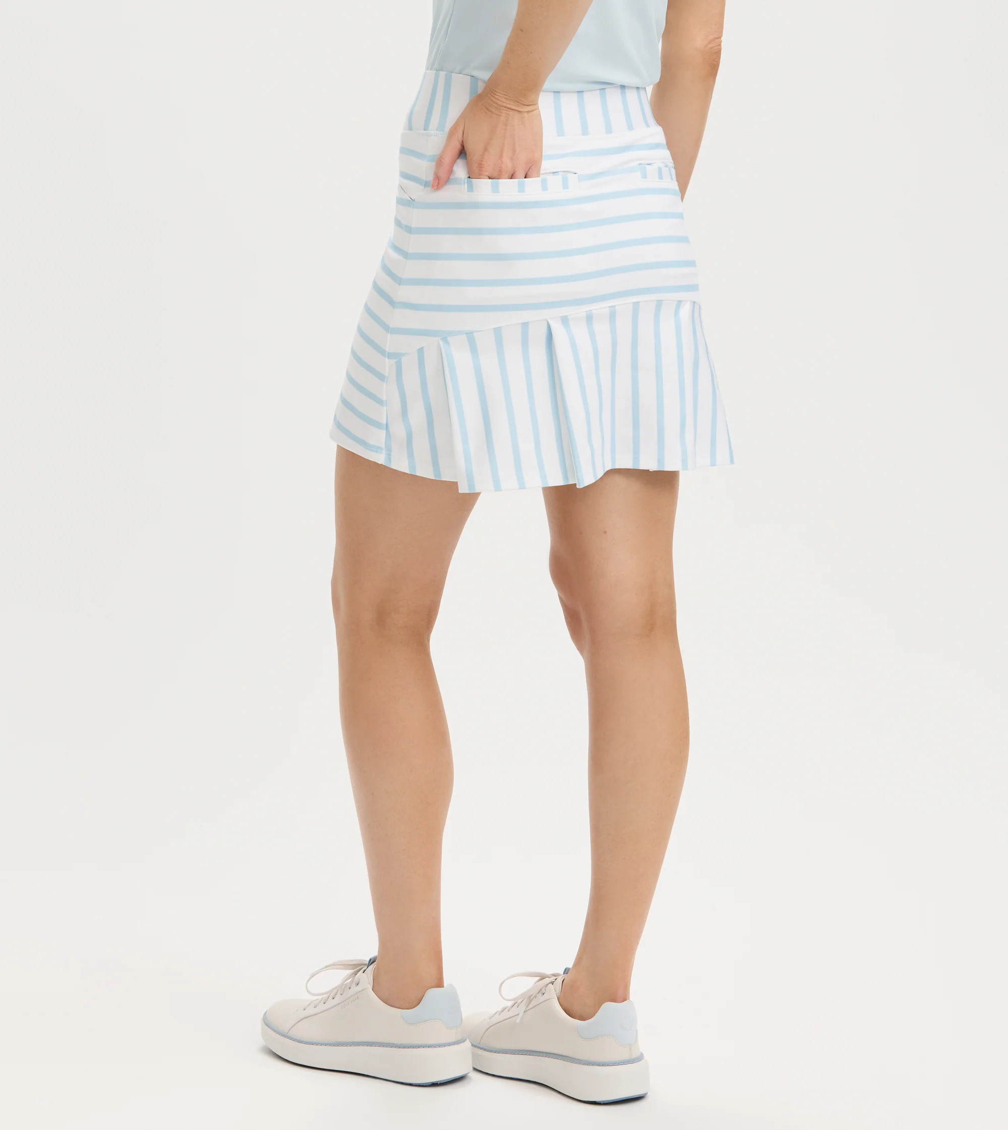 Renwick Stripe Pleat Back Skort | Renwick