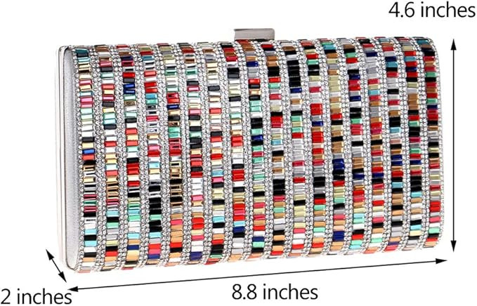 Clutch Purse Evening Bags For Womens Chain Dress Handbag Crystal Wedding Bead | Amazon (US)