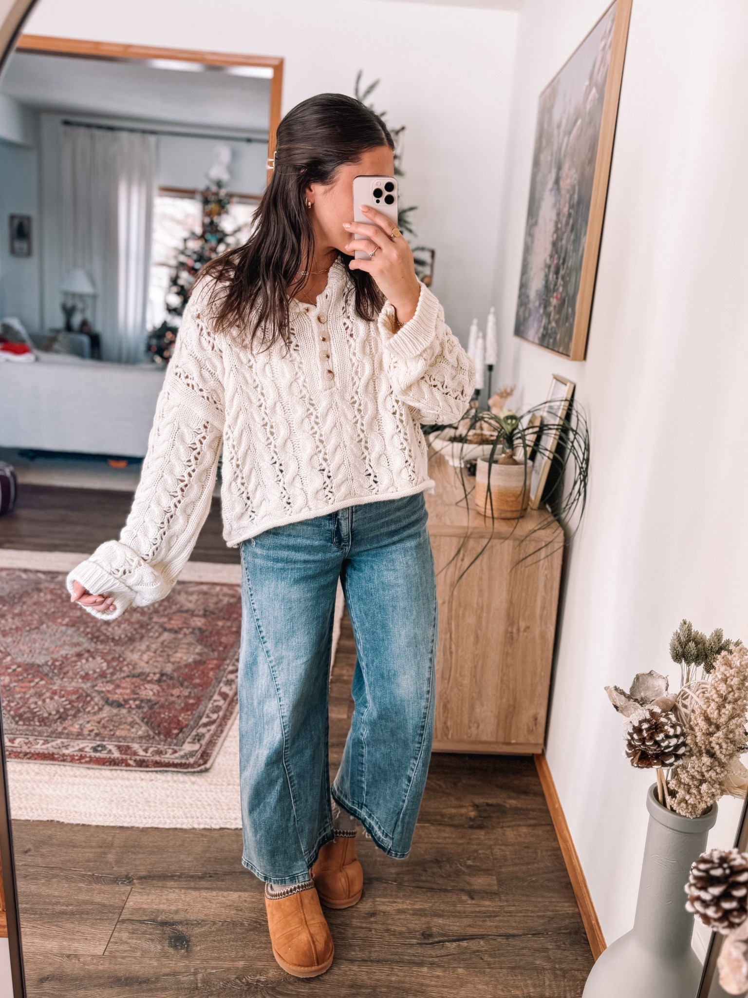 Cozy winter outfit. Unreal comfortable high rise wide leg jeans. Wearing 4! They have “ab solution” & good stretch!

Winter outfits 


#LTKmomlife #LTKFindsUnder50 #LTKSeasonal