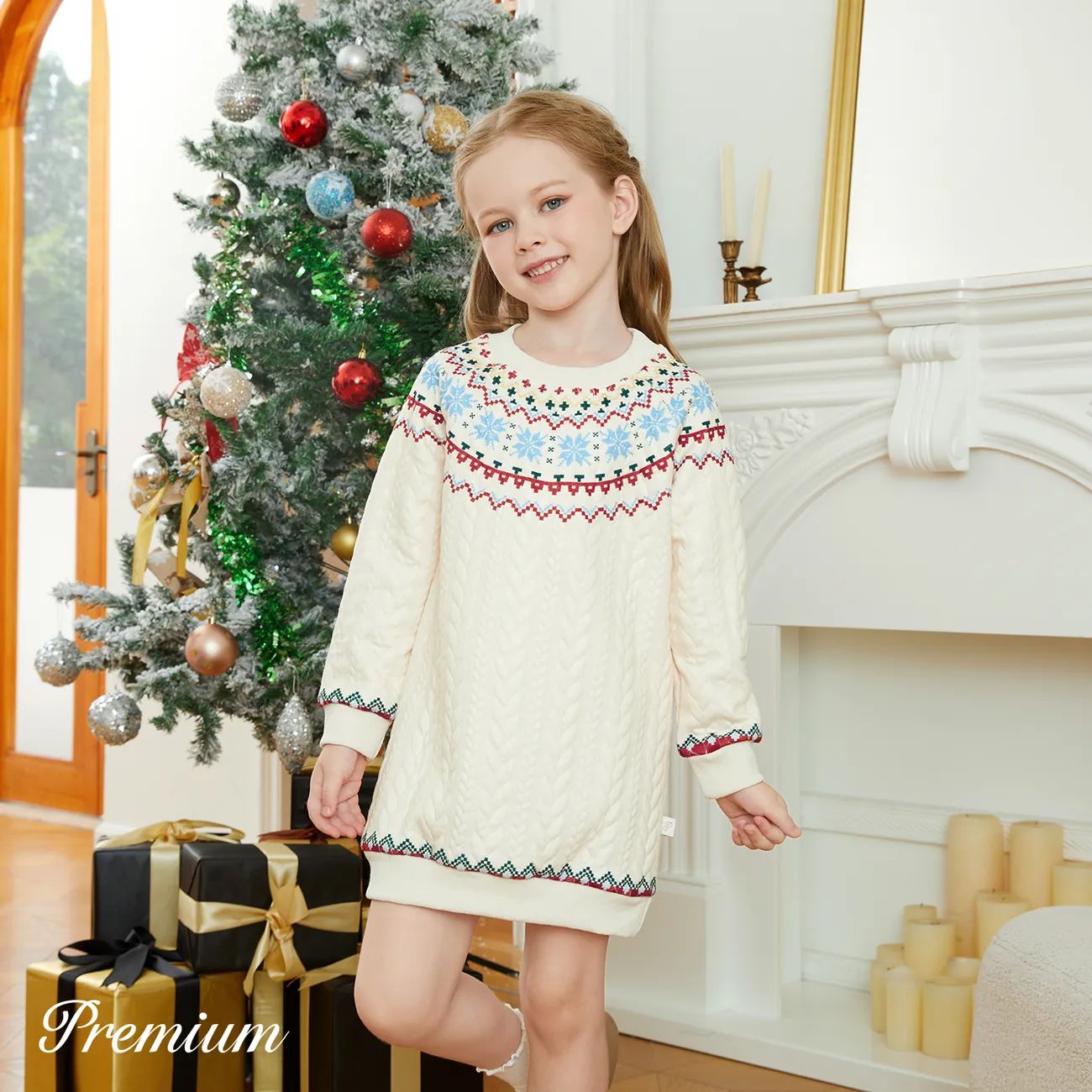 Toddler Girl Christmas Sweet Long Sleeve Dress | PatPat