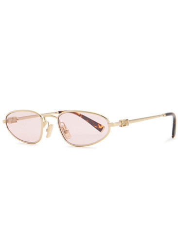 Narrow oval-frame sunglasses | Harvey Nichols