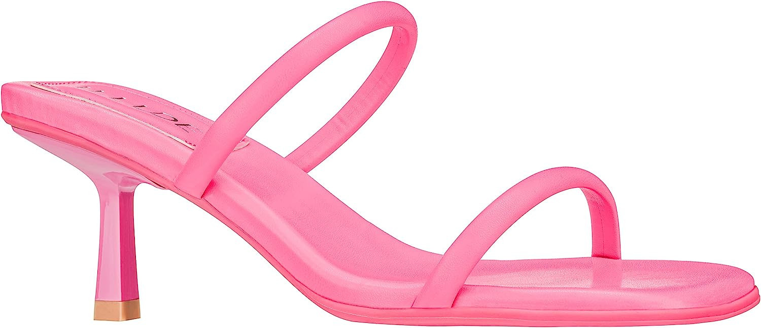 ILLUDE Women's Mules Square Toe Two Strap Low Heeled Sandals | Amazon (US)