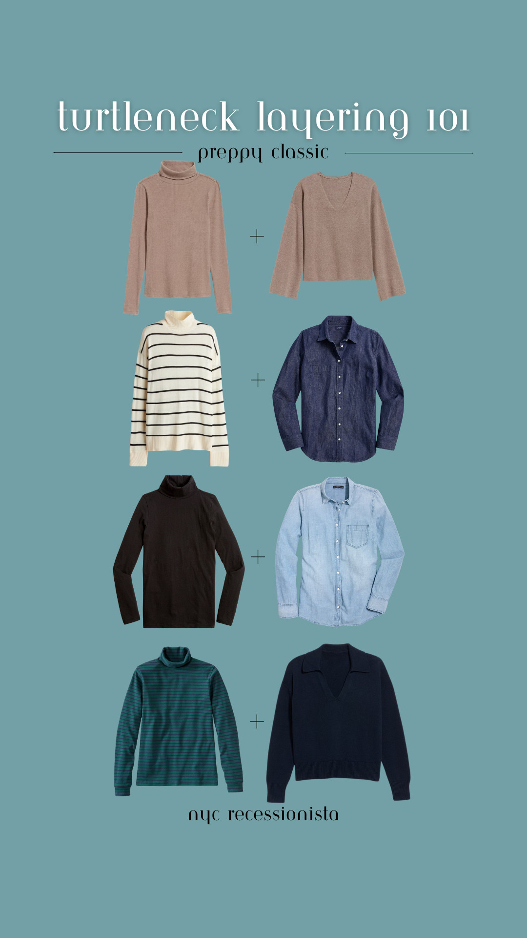How to layer turtlenecks, preppy style! 

 #LTKSeasonal #LTKFindsUnder100 #LTKStyleTip