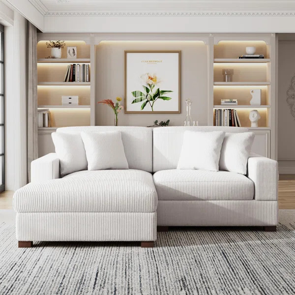 Yalisa 2 - Piece Corduroy Sectional | Wayfair North America