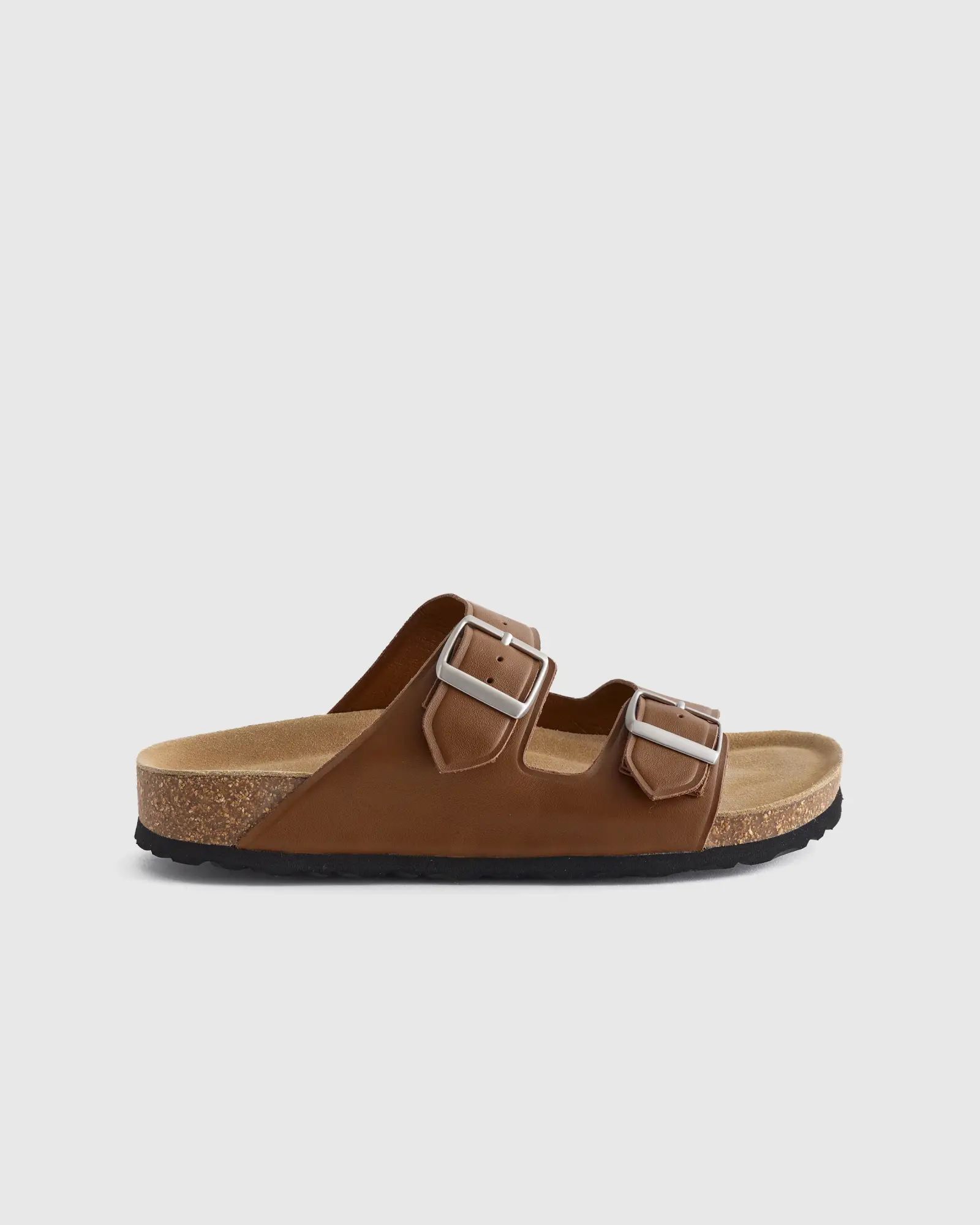 Nappa Leather Double Buckle Slide | Quince