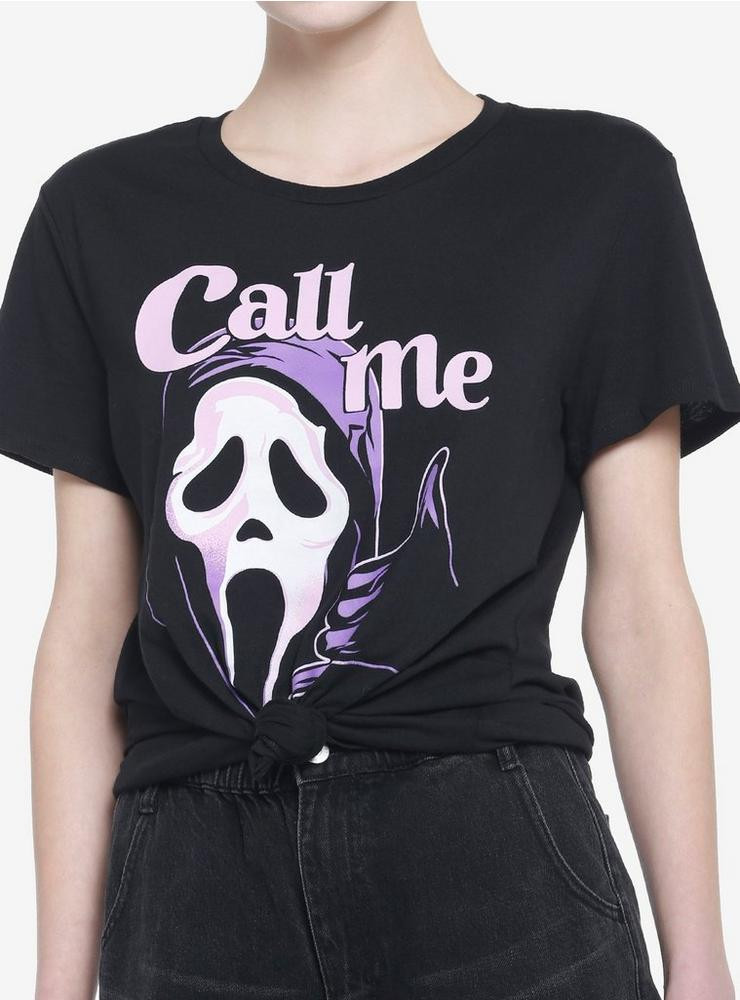 Scream Ghost Face Call Me Boyfriend Fit Girls T-Shirt | Hot Topic