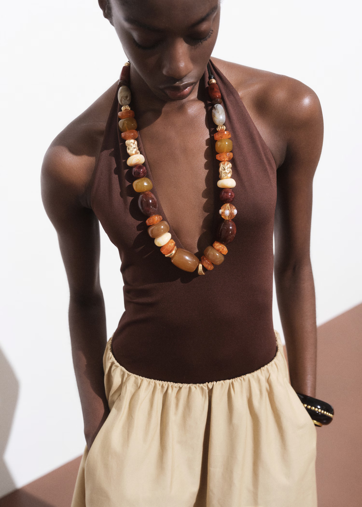 Maxi necklace with combined resin balls - Women | MANGO USA | Mango (US/MX/AU)