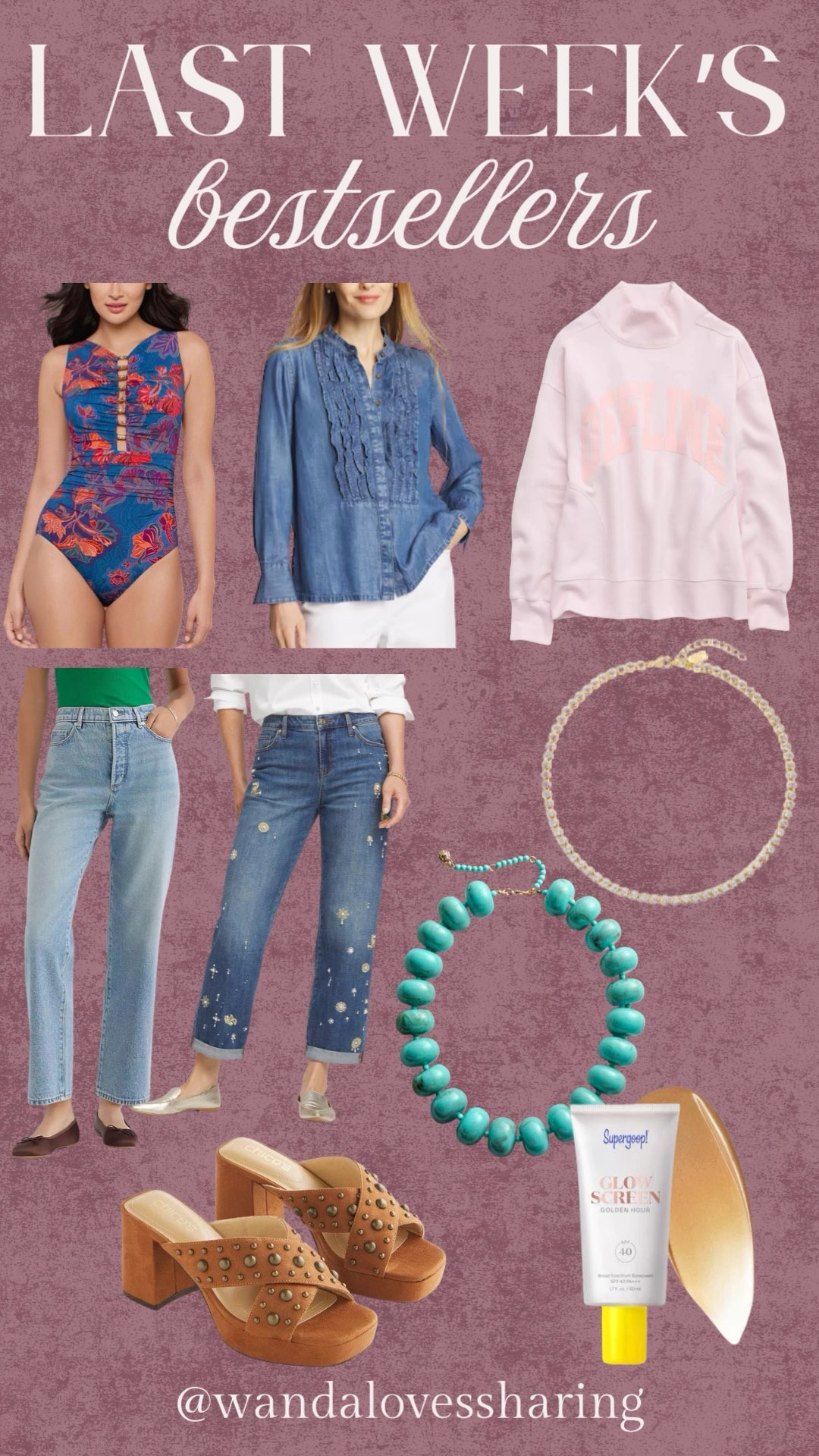 Last weeks best sellers!! Everything we are loving! 

swimsuit, denim top, aerie, mock neck, jeans, necklace, Chico's, bauble bar, supergoop, miracle suit  

 #LTKSpringSale #LTKgrwm #LTKootd