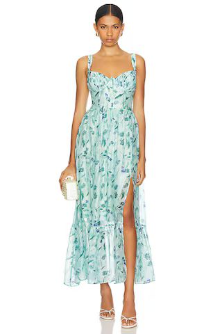 ASTR the Label Kelby Dress in Green Blue Floral from Revolve.com | Revolve Clothing (Global)