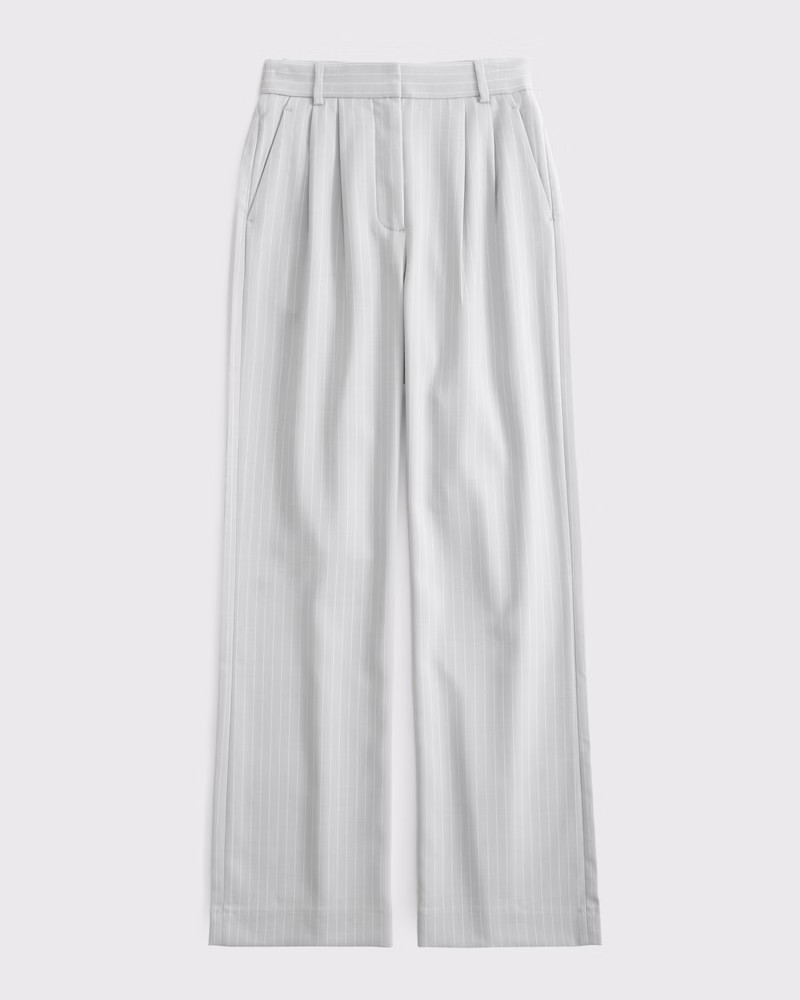 Curve Love A&F Sloane Tailored Wide Leg Pant | Abercrombie & Fitch (US)