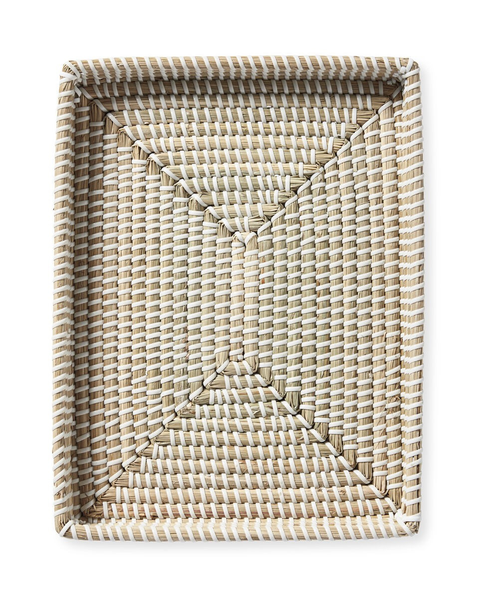 La Jolla Bathroom Tray - White | Serena and Lily