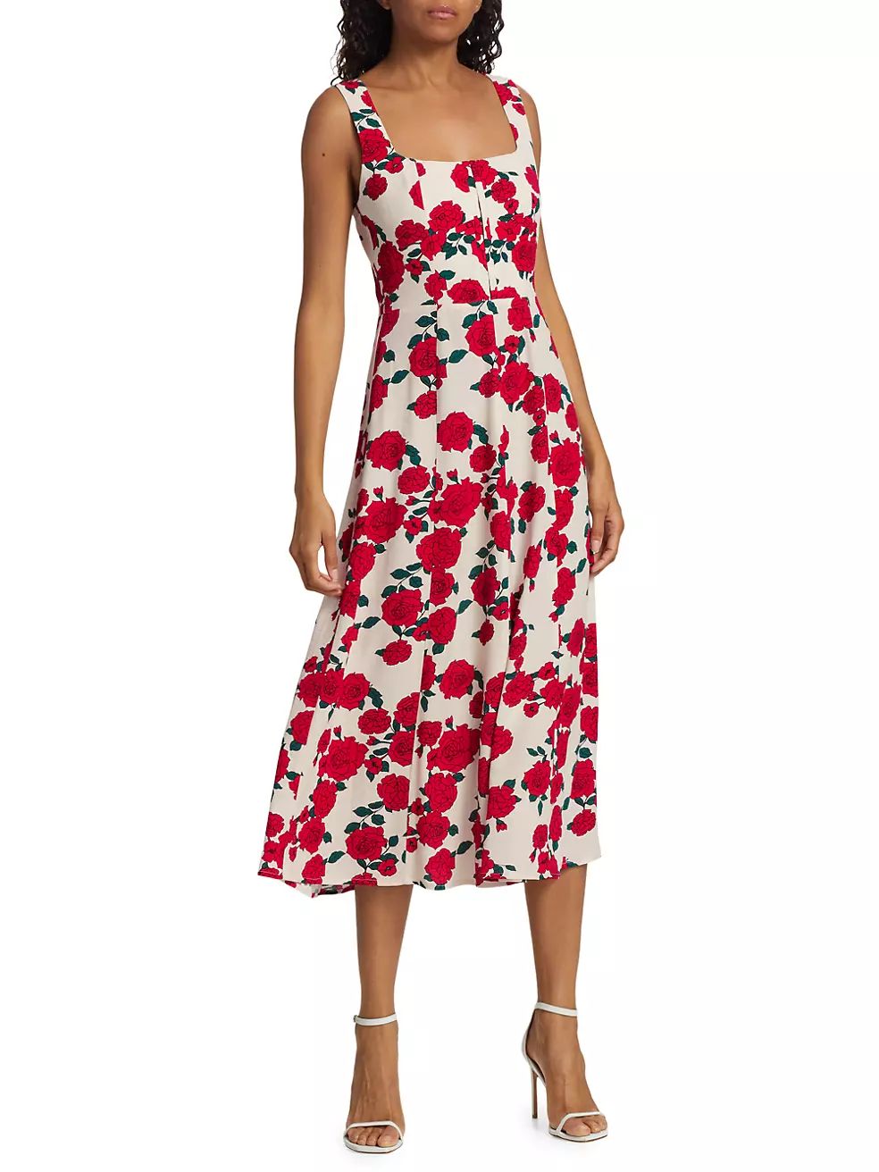 Leonie Floral Midi-Dress | Saks Fifth Avenue